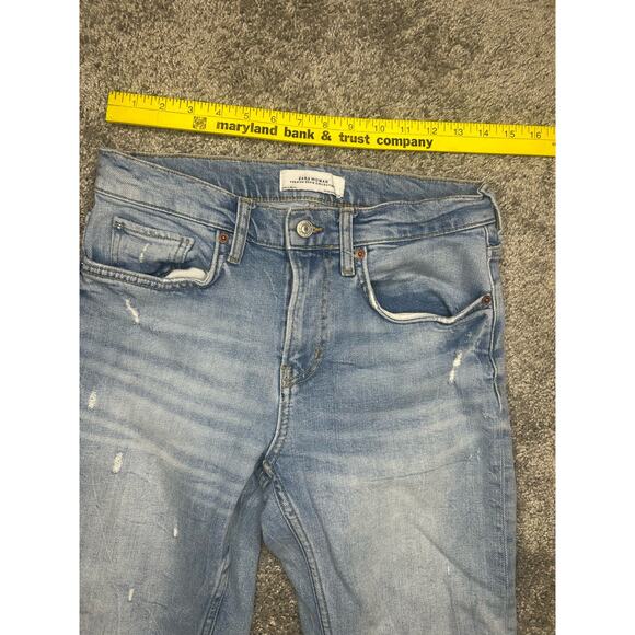 Zara Woman Size 2 Premium Denim Collection Distressed Holes - Picture 2 of 9